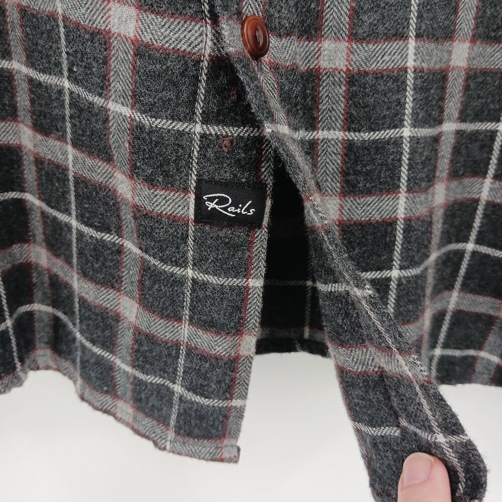 Rails Lennox Plaid Brushed Flannel Button Down Sh… - image 7